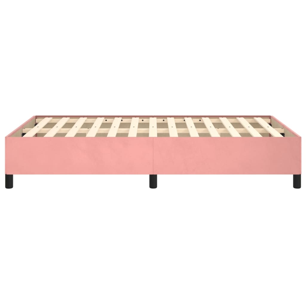 Cadre de lit rose 120x200 cm velours