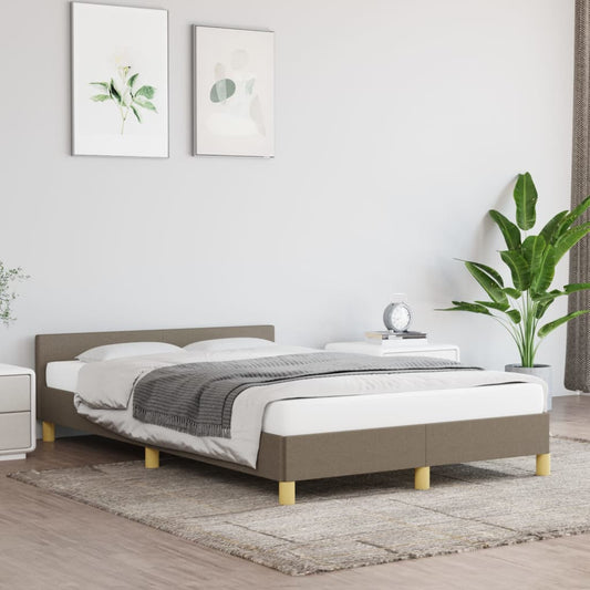 Bettgestell ohne Matratze Taupe 120x200 cm Stoff