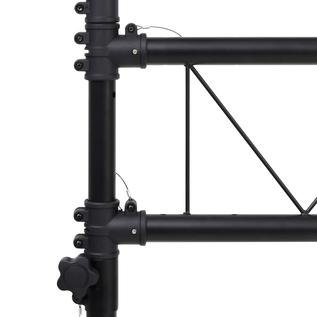 Light stand black 238x115x(180-300) cm steel