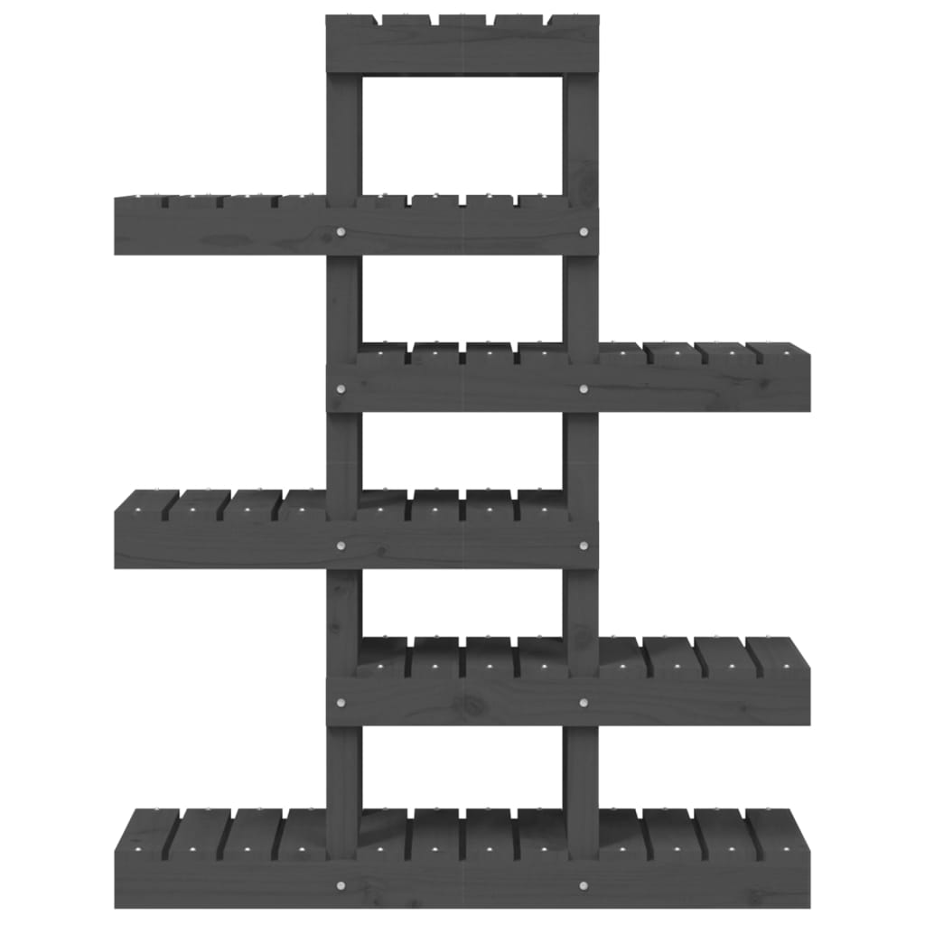 Plant stand grey 85x25x109,5 cm solid pine wood