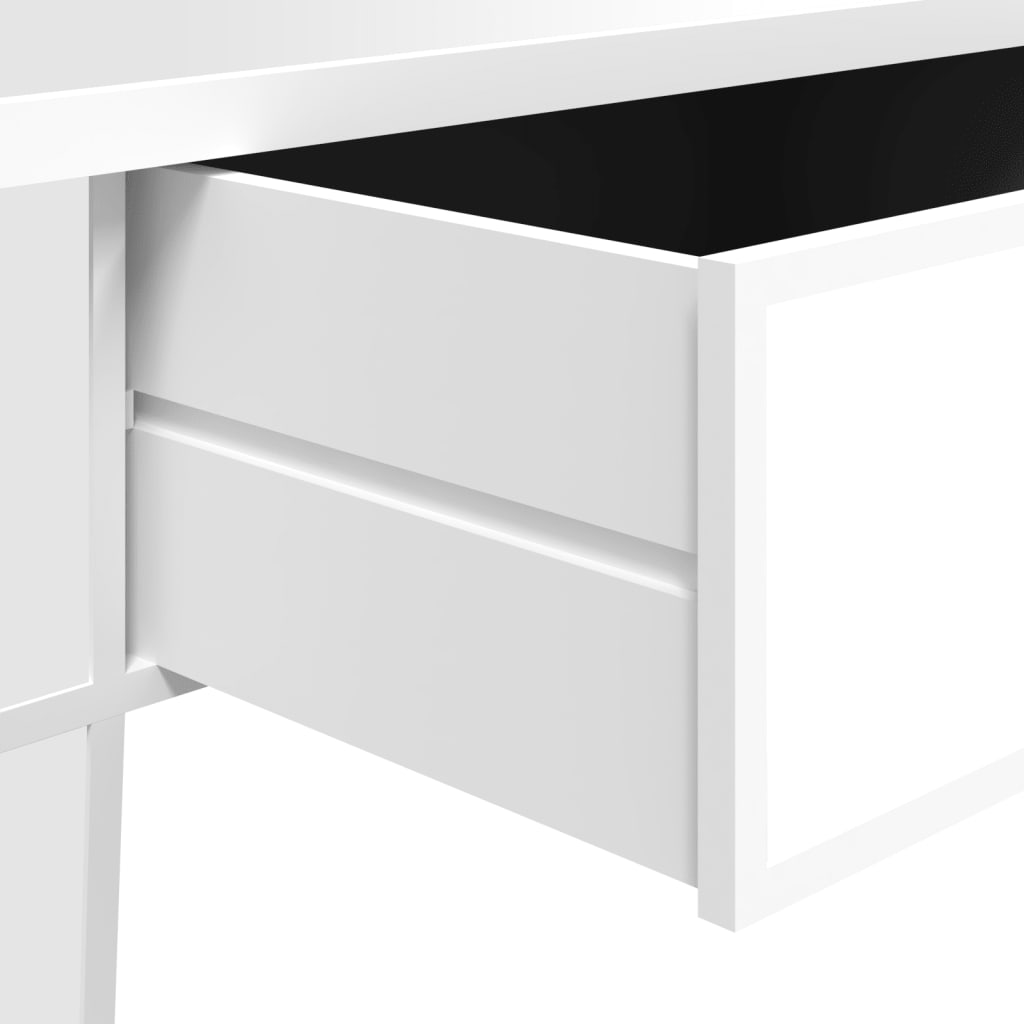 Table basse miroir 106x45x45 cm en bois et verre