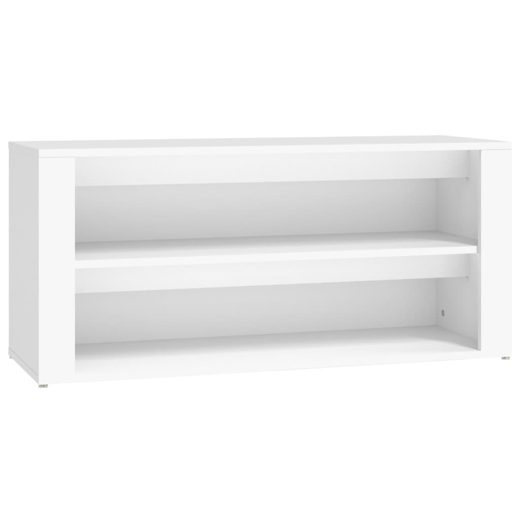Shoe rack white 100x35x45 cm made of wood