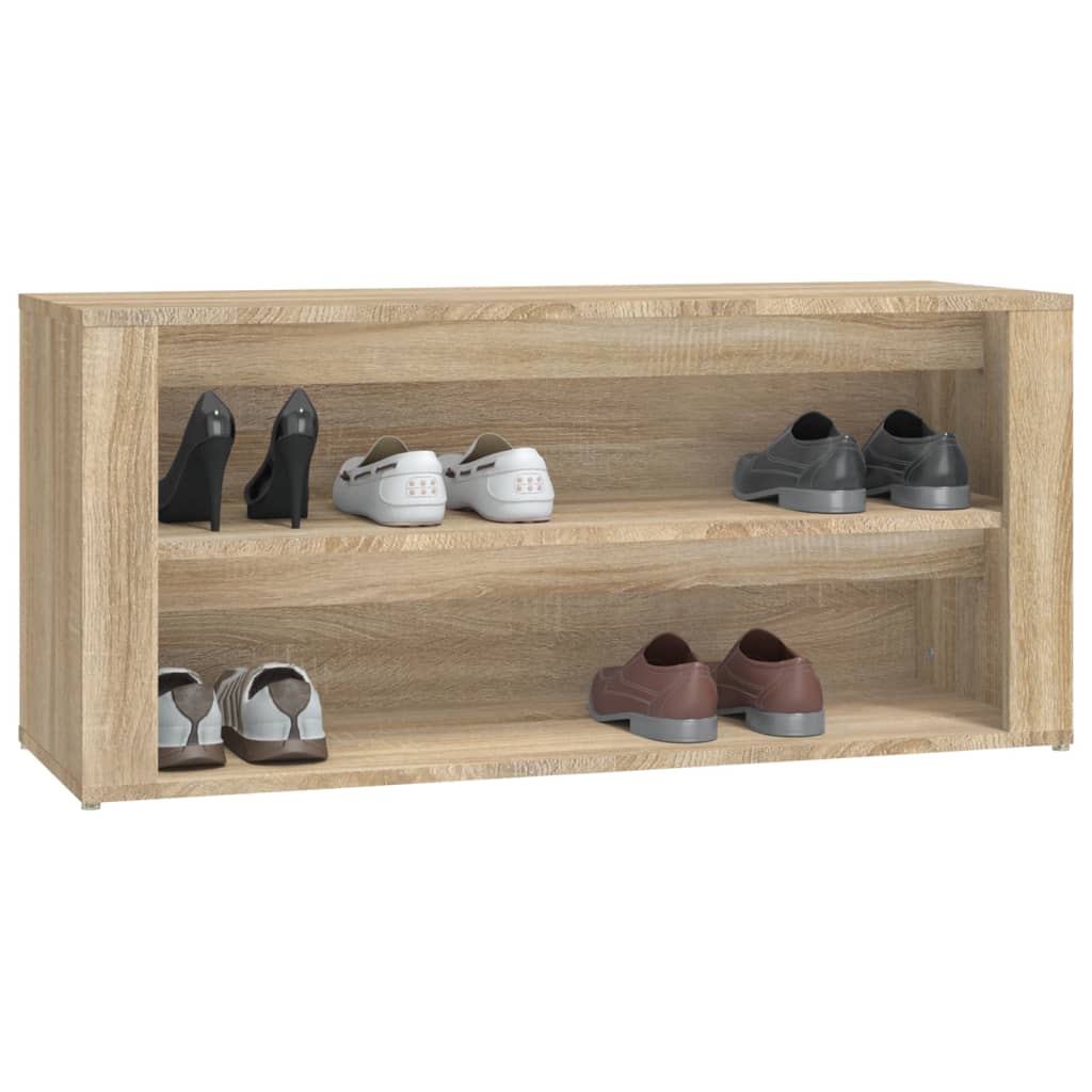 Étagère à chaussures chêne Sonoma 100x35x45 cm en bois
