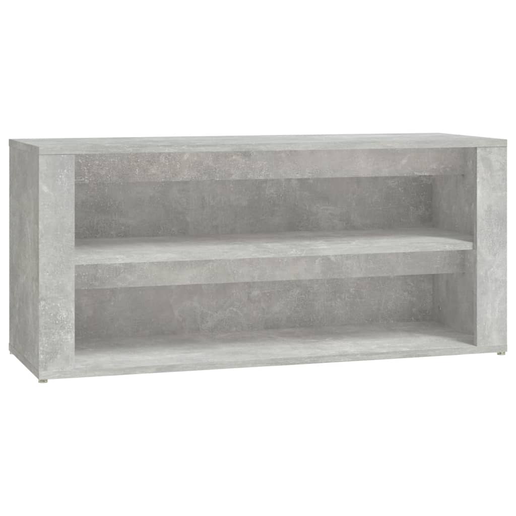 Shoe rack concrete gray 100x35x45 cm made of wood