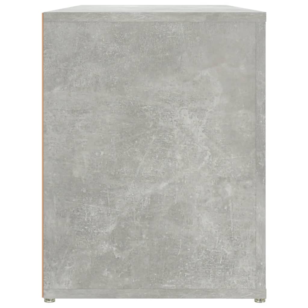 Shoe rack concrete gray 100x35x45 cm made of wood