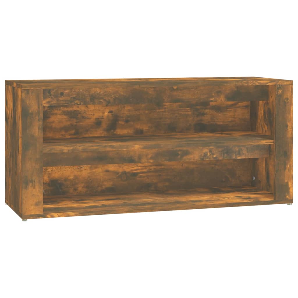 Shoe rack smoked oak 100x35x45 cm made of wood