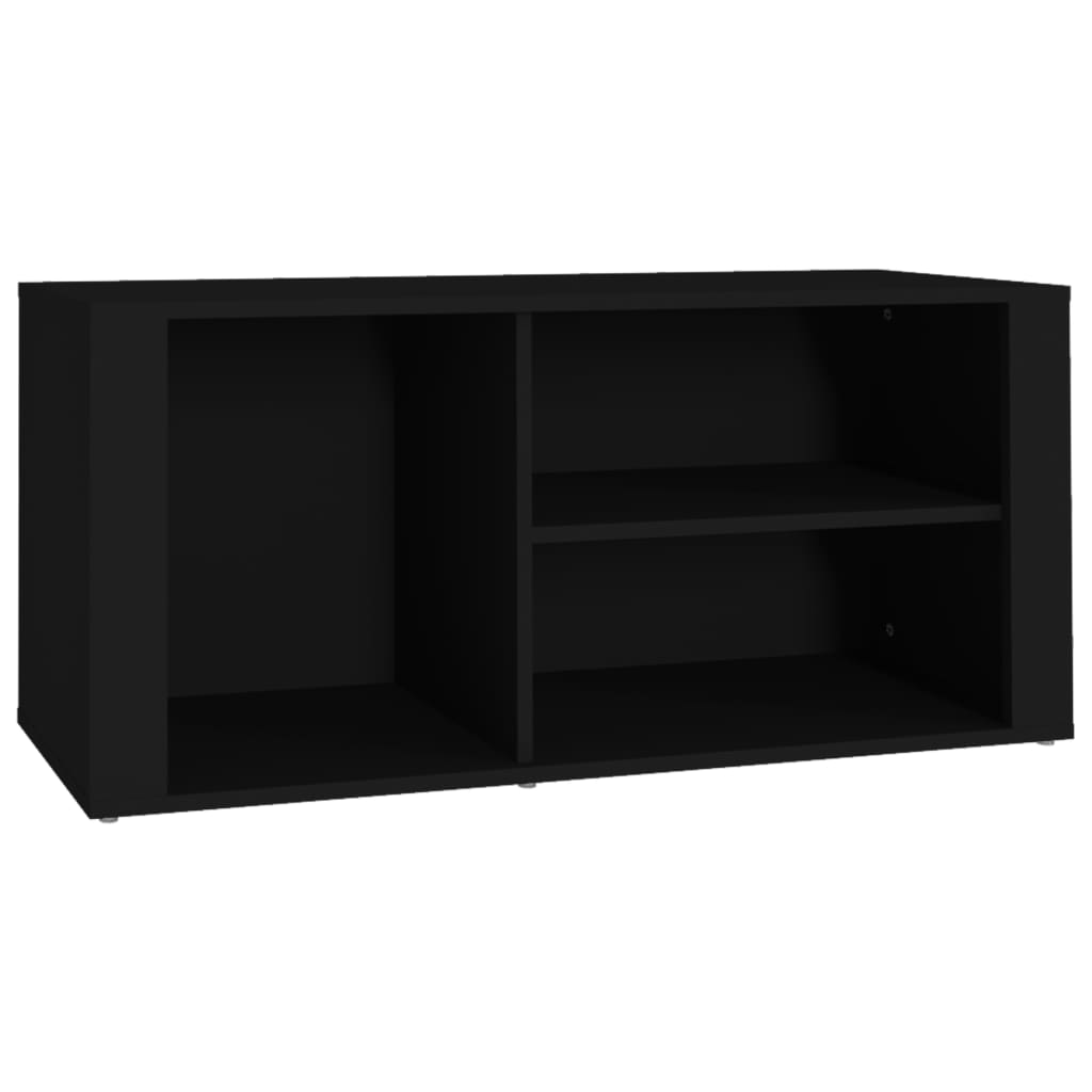 Étagère à chaussures noir 100x35x45 cm en bois
