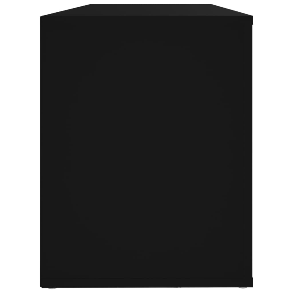 Étagère à chaussures noir 100x35x45 cm en bois