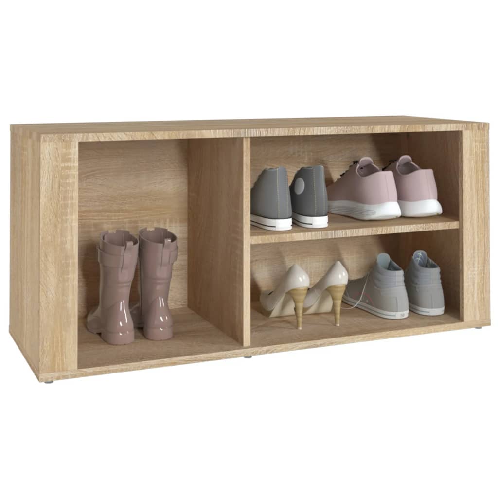 Étagère à chaussures chêne Sonoma 100x35x45 cm en bois