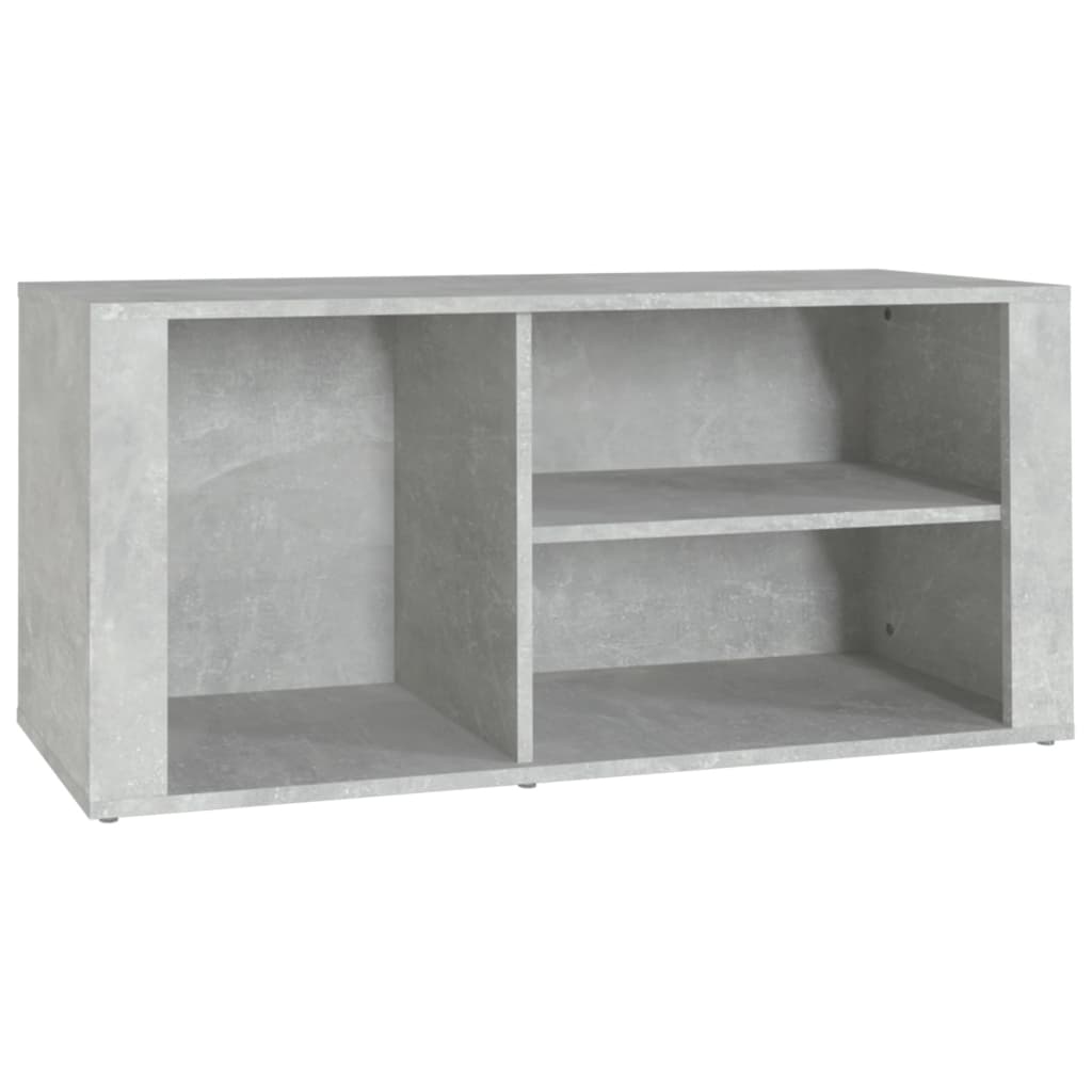 Shoe rack concrete gray 100x35x45 cm made of wood