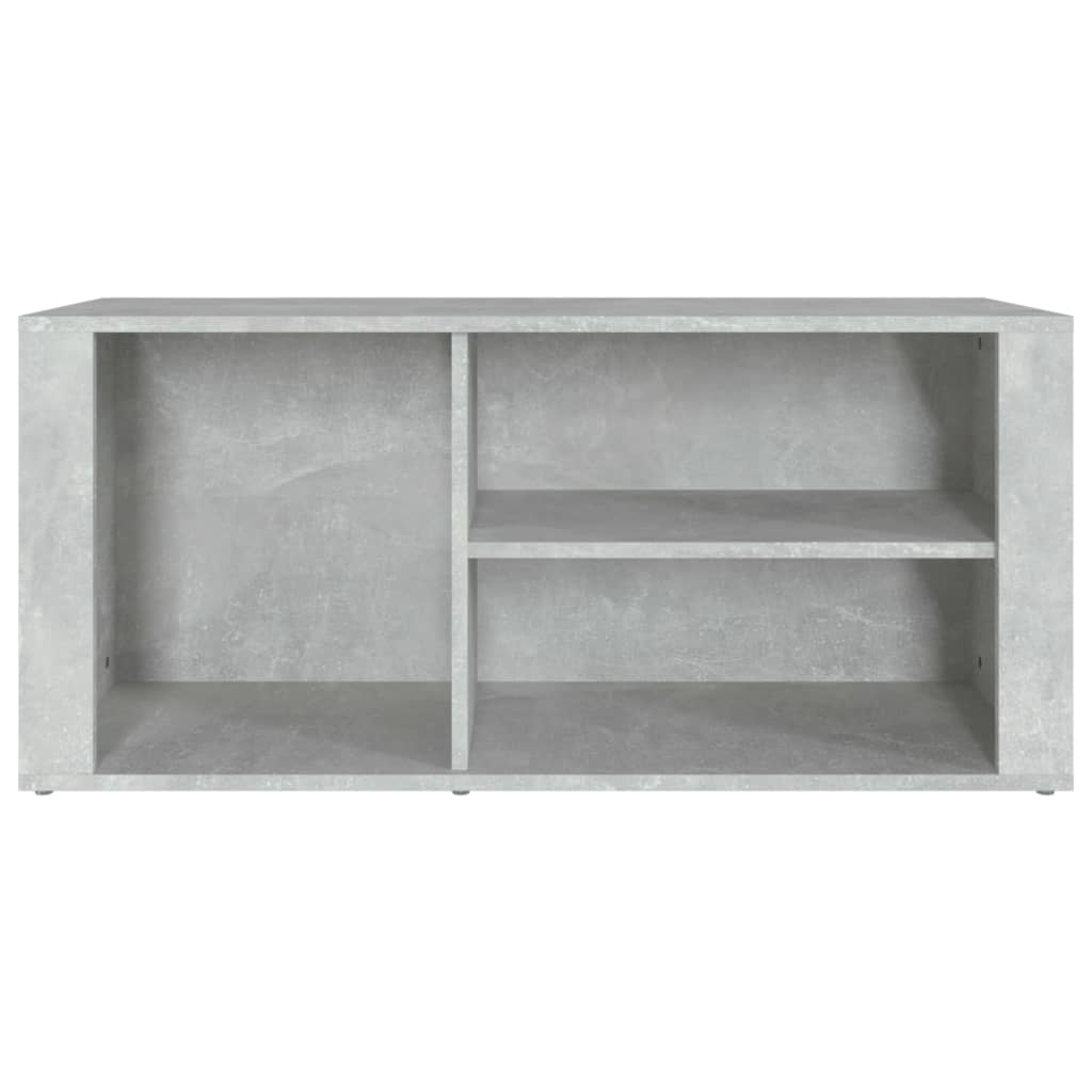Shoe rack concrete gray 100x35x45 cm made of wood