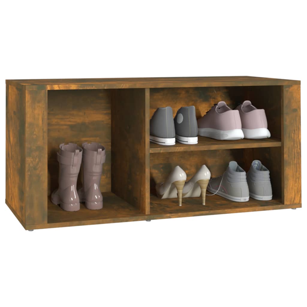 Shoe rack smoked oak 100x35x45 cm made of wood