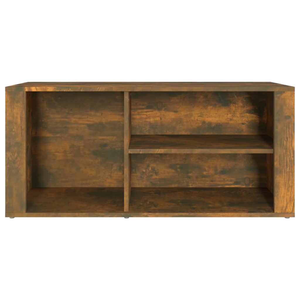 Shoe rack smoked oak 100x35x45 cm made of wood