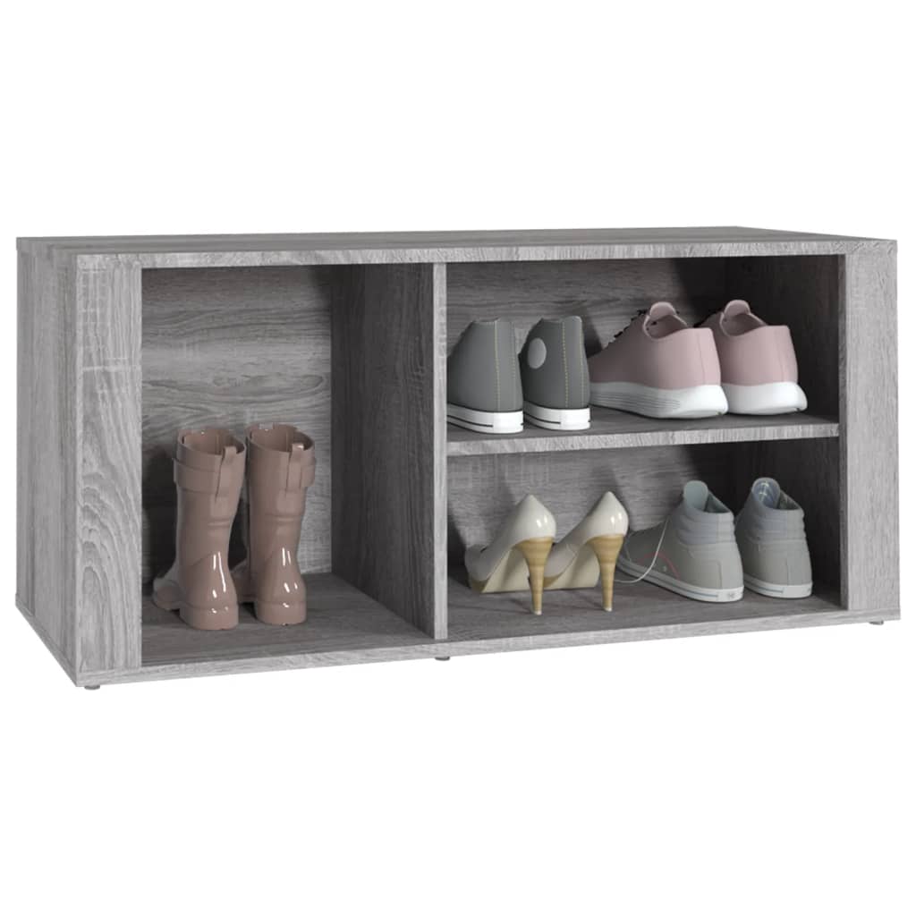 Étagère à chaussures gris Sonoma 100x35x45 cm en bois