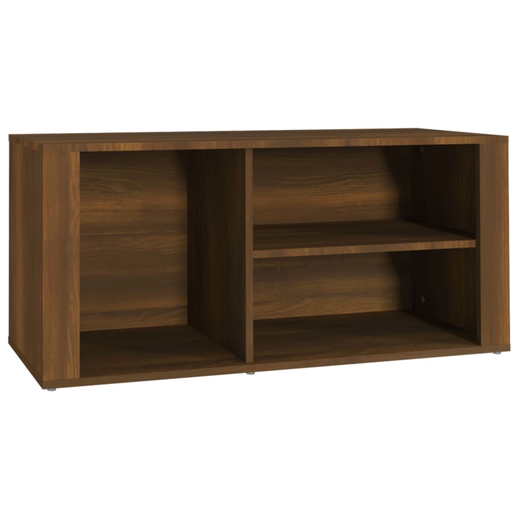 Shoe rack brown oak look 100x35x45 cm made of wood