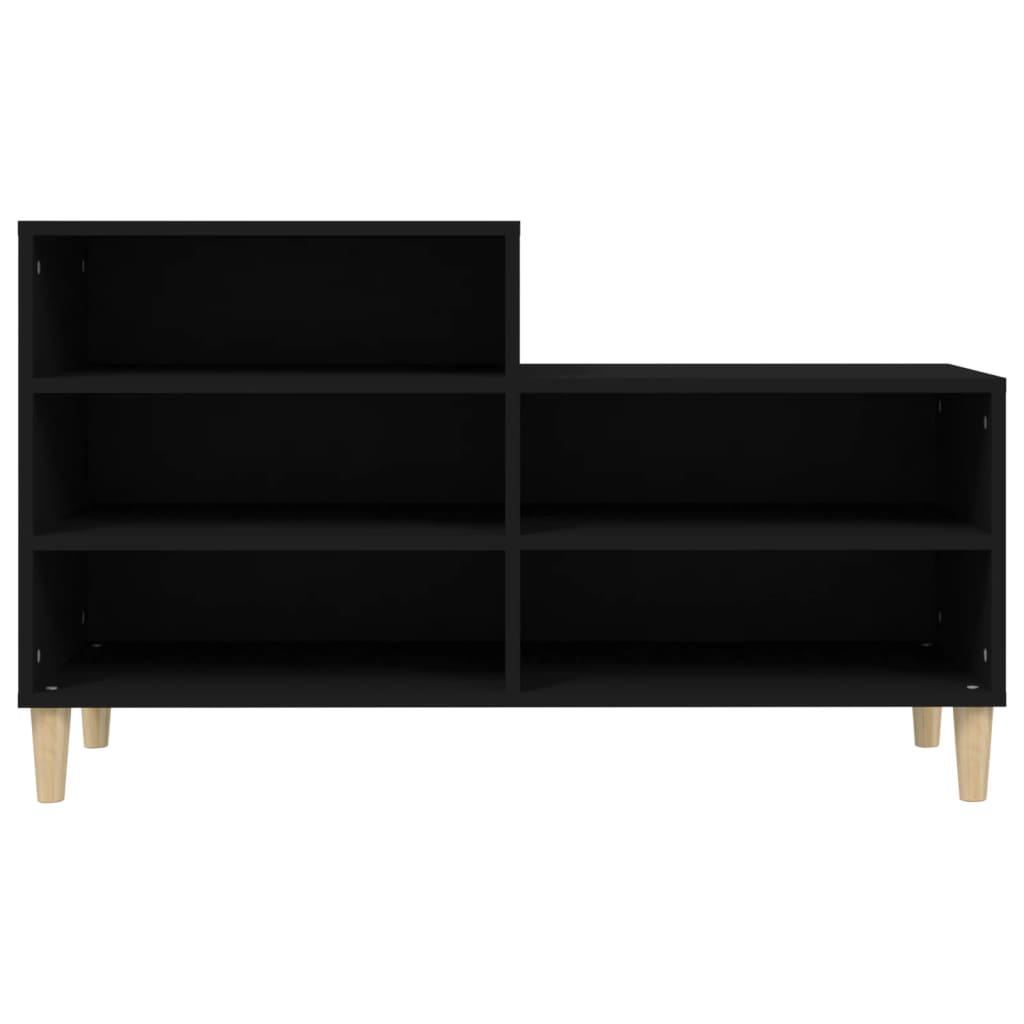 Étagère à chaussures noir 102x36x60 cm en bois
