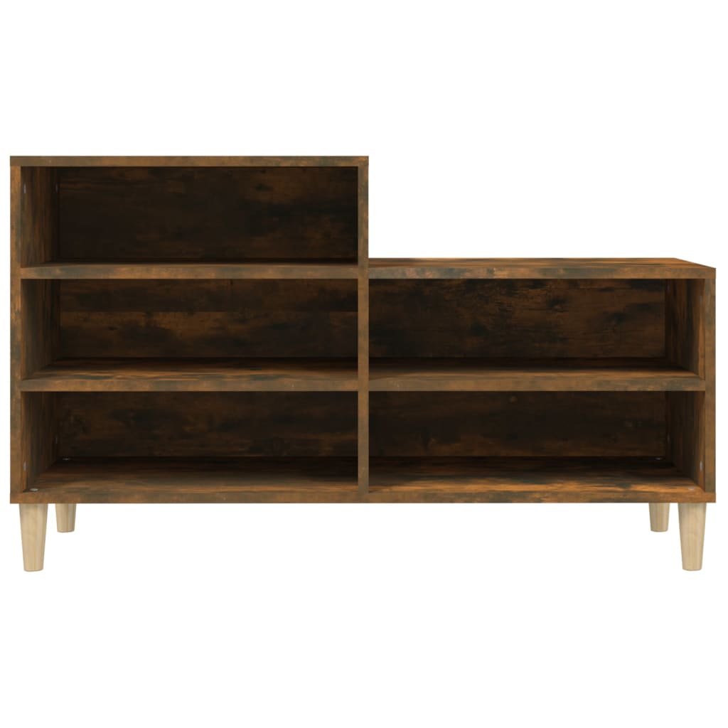 Shoe rack smoked oak 102x36x60 cm made of wood