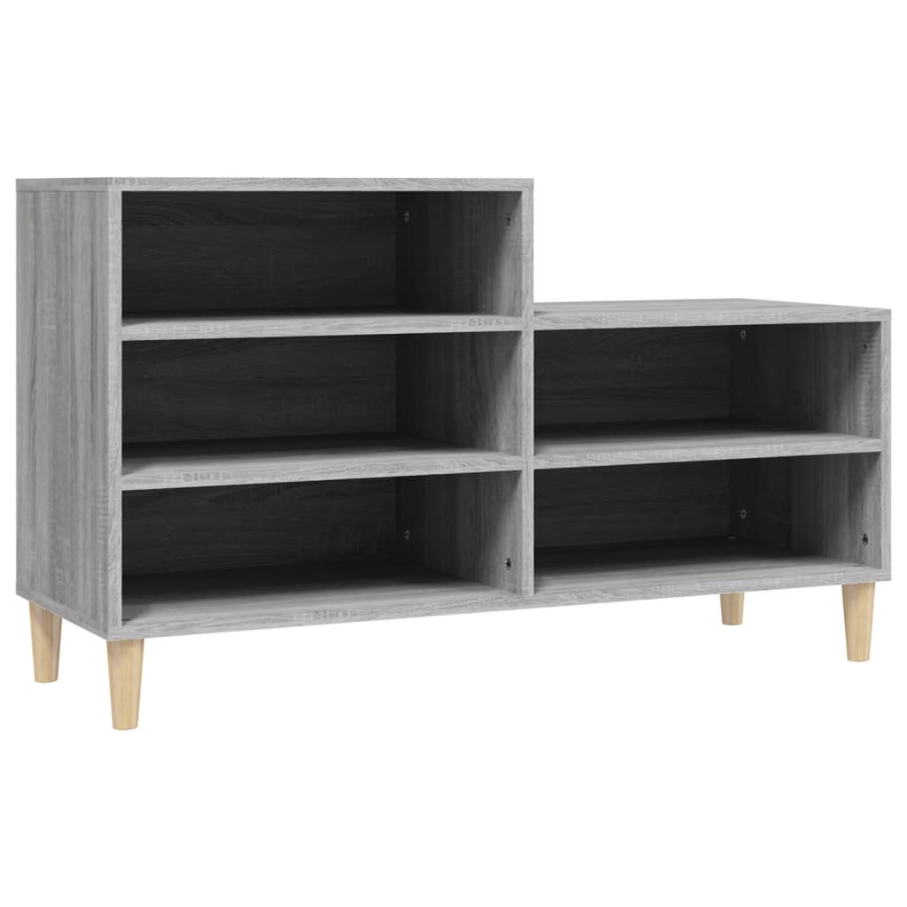 Étagère à chaussures gris Sonoma 102x36x60 cm en bois