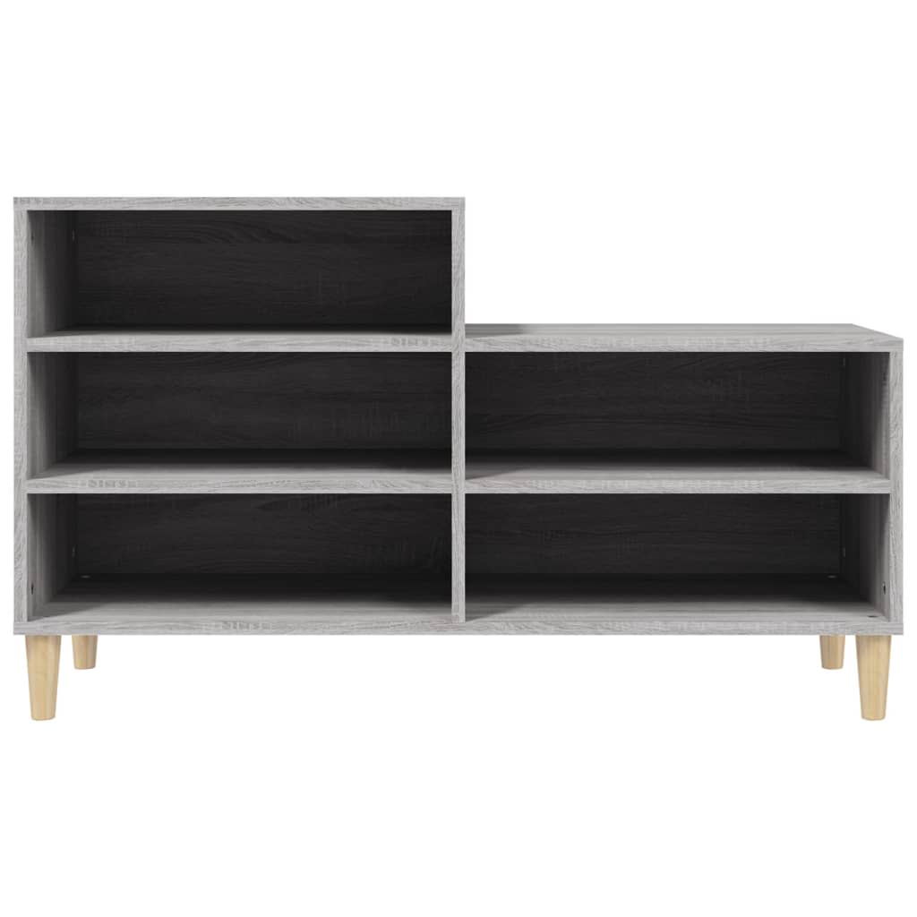 Étagère à chaussures gris Sonoma 102x36x60 cm en bois