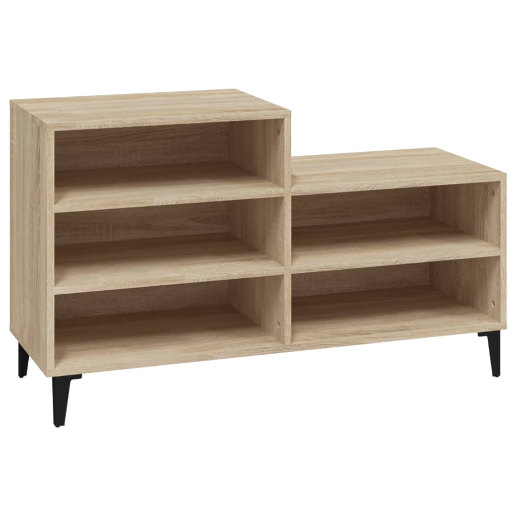 Étagère à chaussures chêne Sonoma 102x36x60 cm en bois