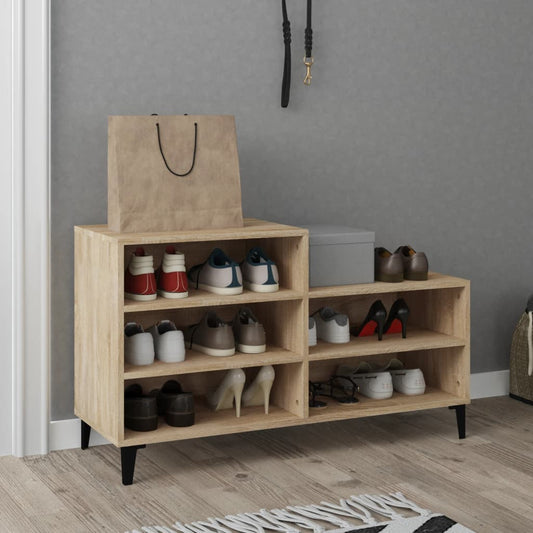 Étagère à chaussures chêne Sonoma 102x36x60 cm en bois