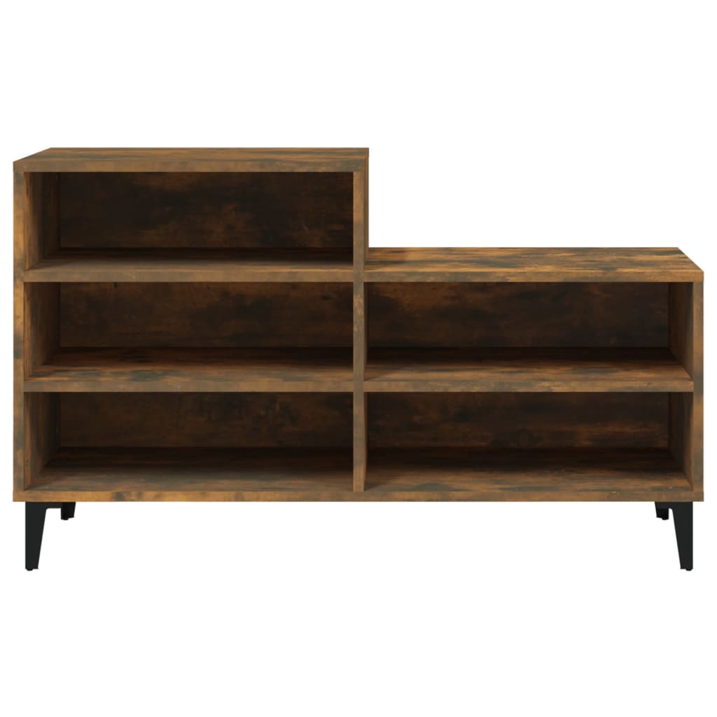 Shoe rack smoked oak 102x36x60 cm made of wood