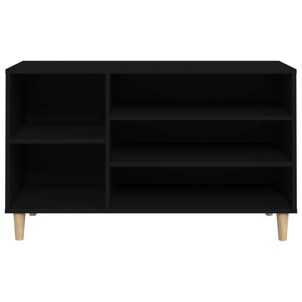 Étagère à chaussures noir 102x36x60 cm en bois