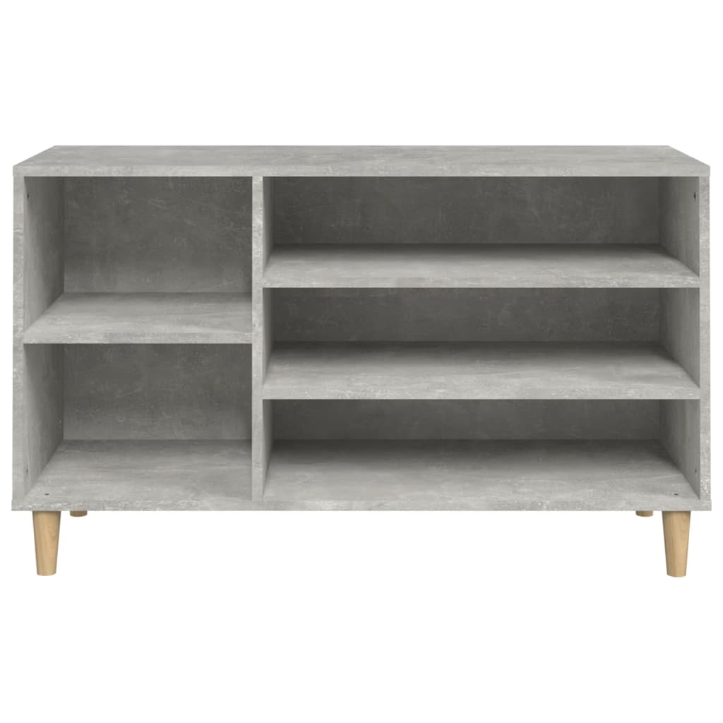 Shoe rack concrete gray 102x36x60 cm made of wood
