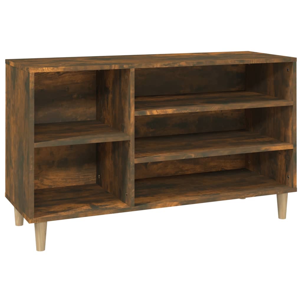 Shoe rack smoked oak 102x36x60 cm made of wood