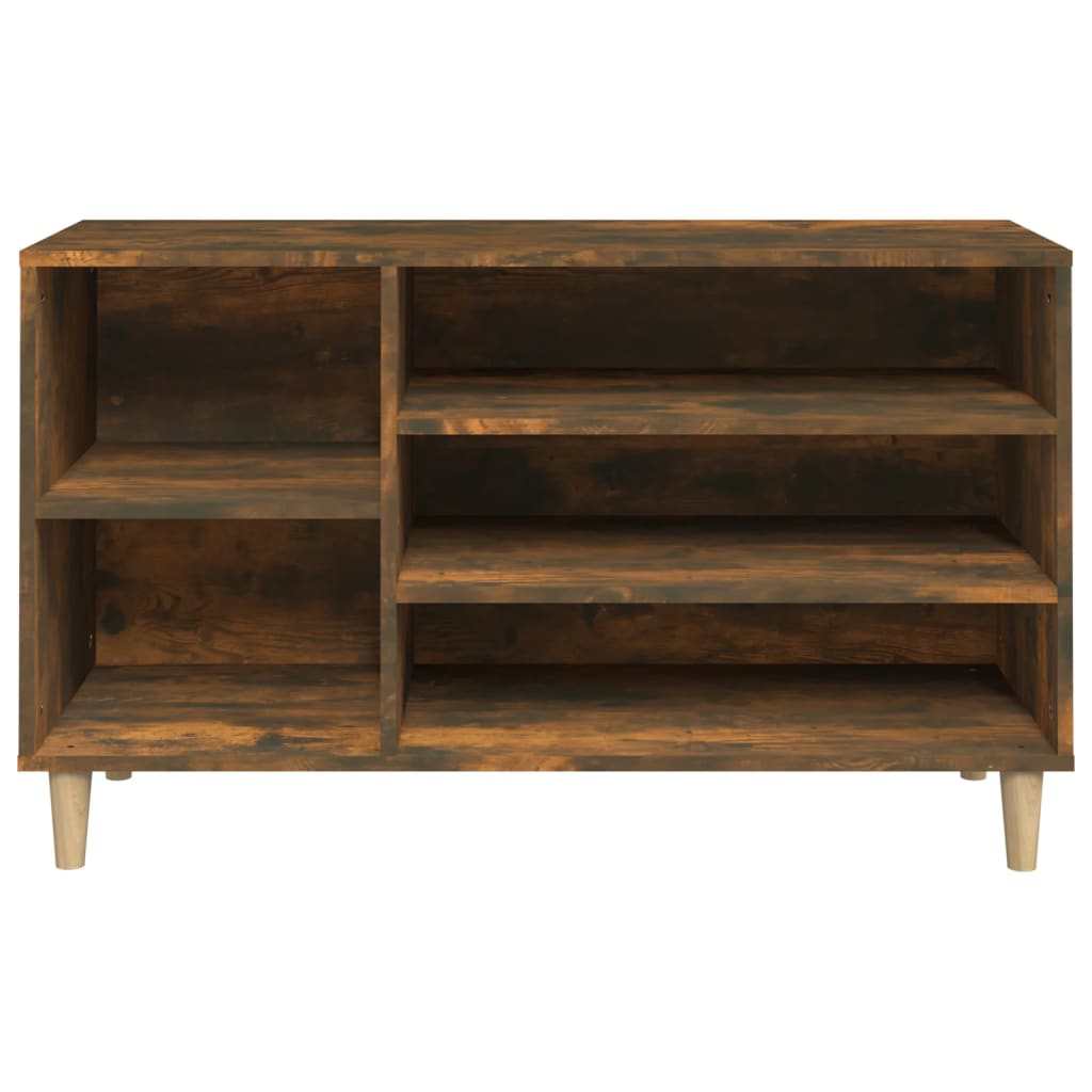 Shoe rack smoked oak 102x36x60 cm made of wood