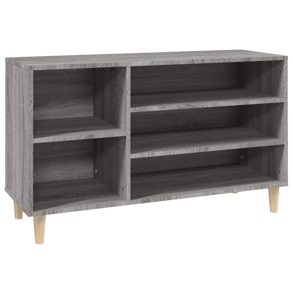 Étagère à chaussures gris Sonoma 102x36x60 cm en bois