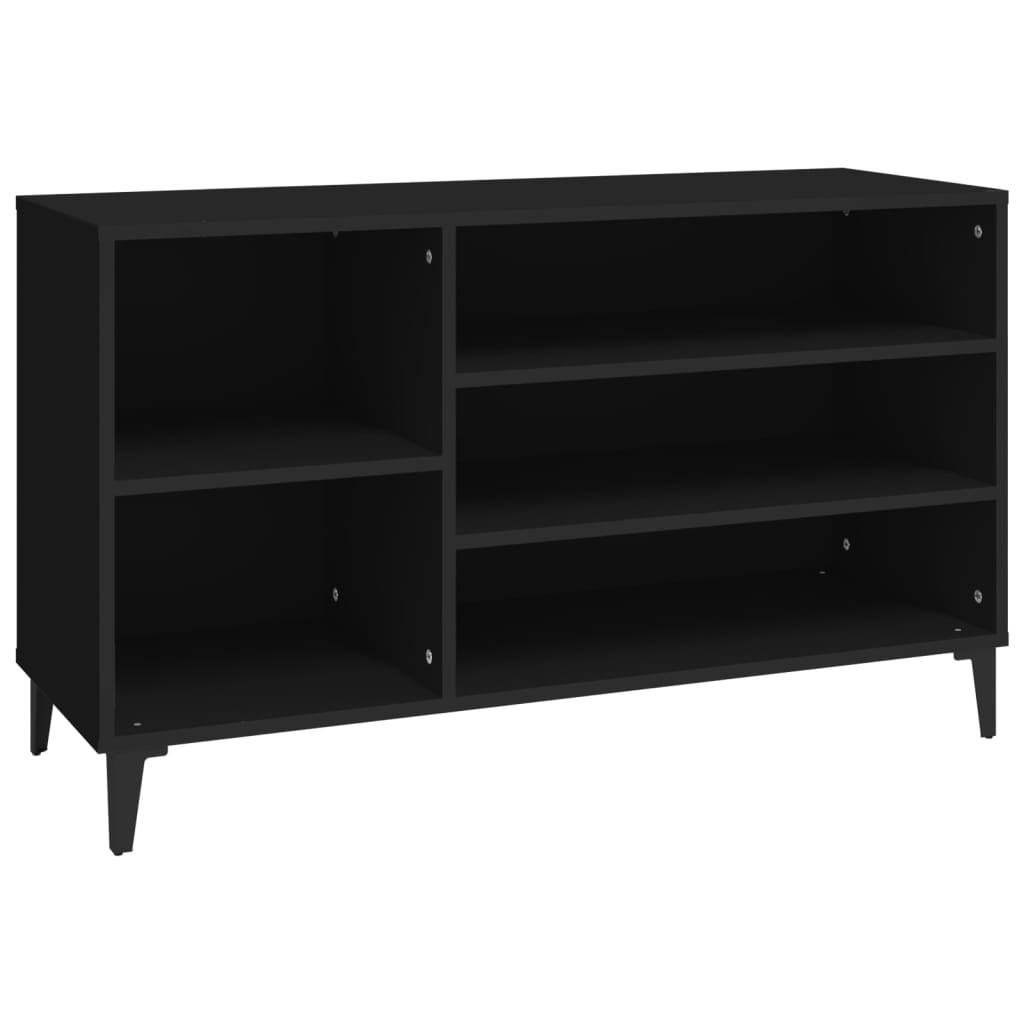 Étagère à chaussures noir 102x36x60 cm en bois