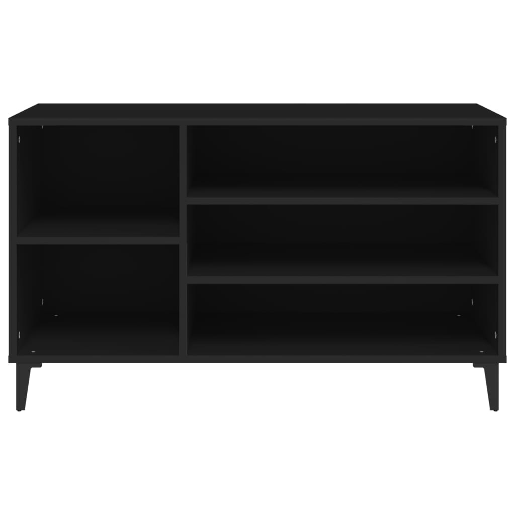 Étagère à chaussures noir 102x36x60 cm en bois