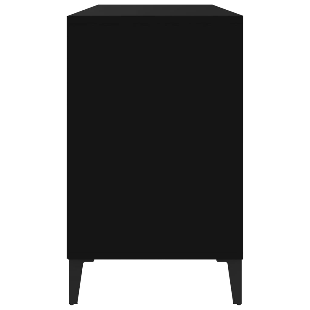 Étagère à chaussures noir 102x36x60 cm en bois