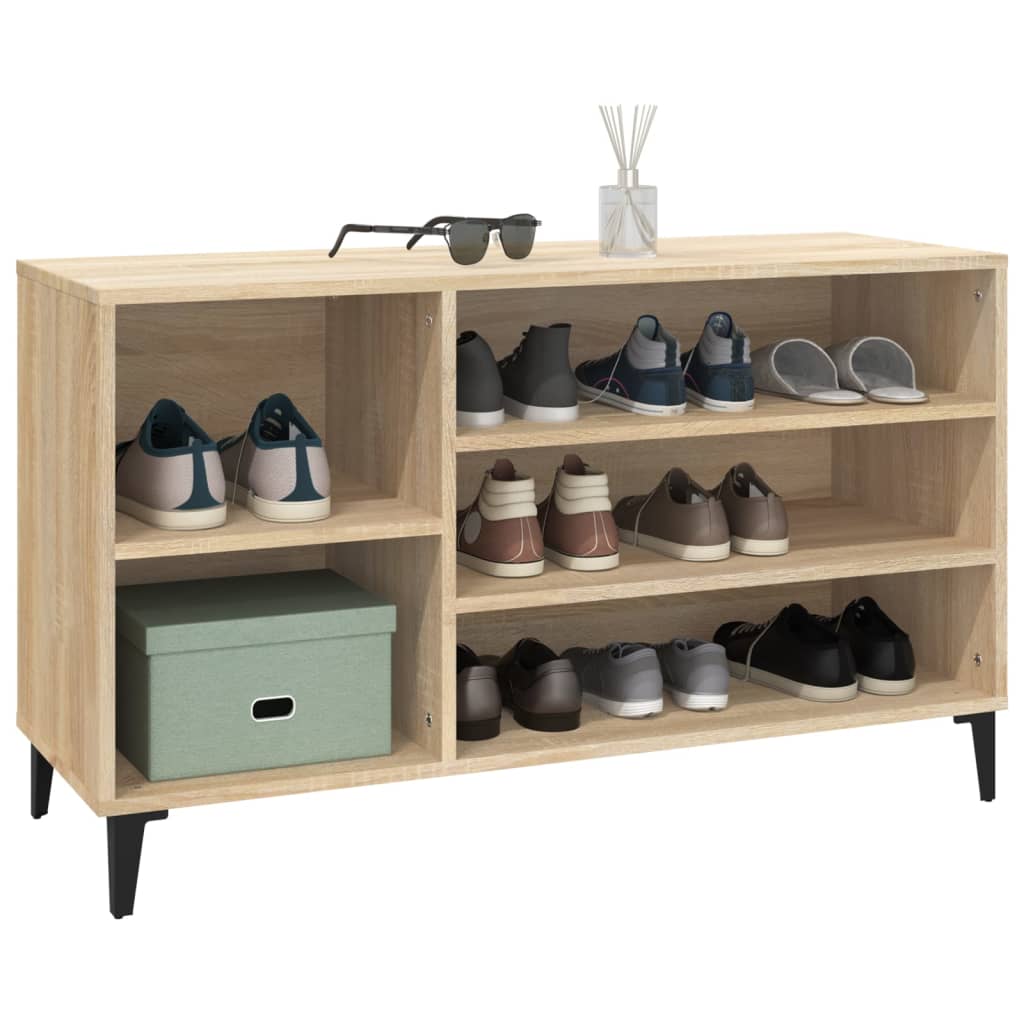 Étagère à chaussures chêne Sonoma 102x36x60 cm en bois