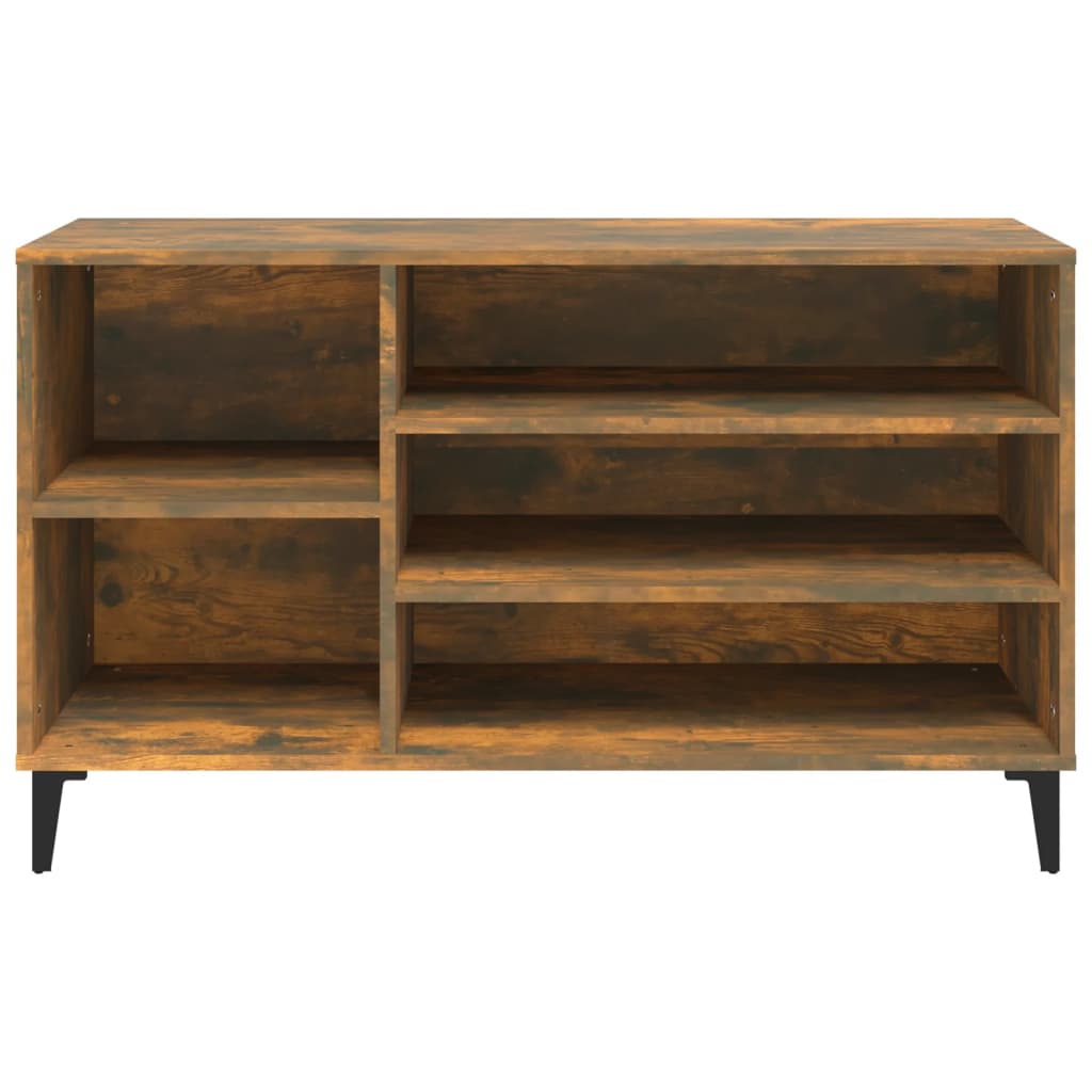 Shoe rack smoked oak 102x36x60 cm made of wood