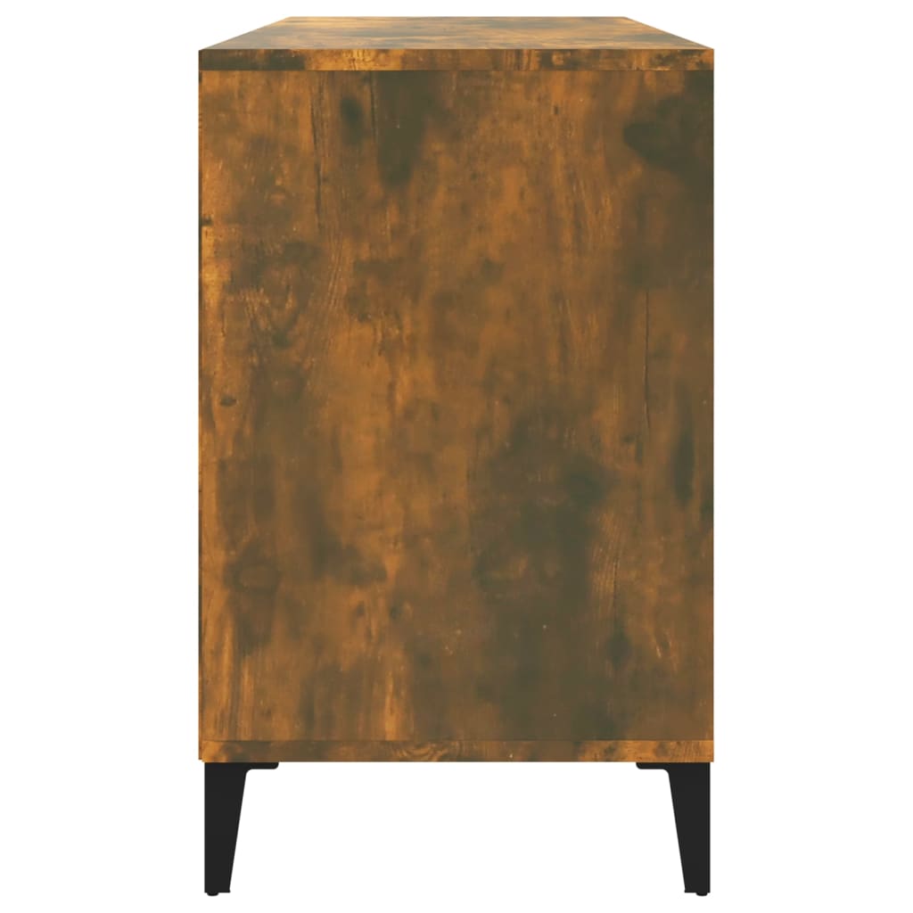 Shoe rack smoked oak 102x36x60 cm made of wood
