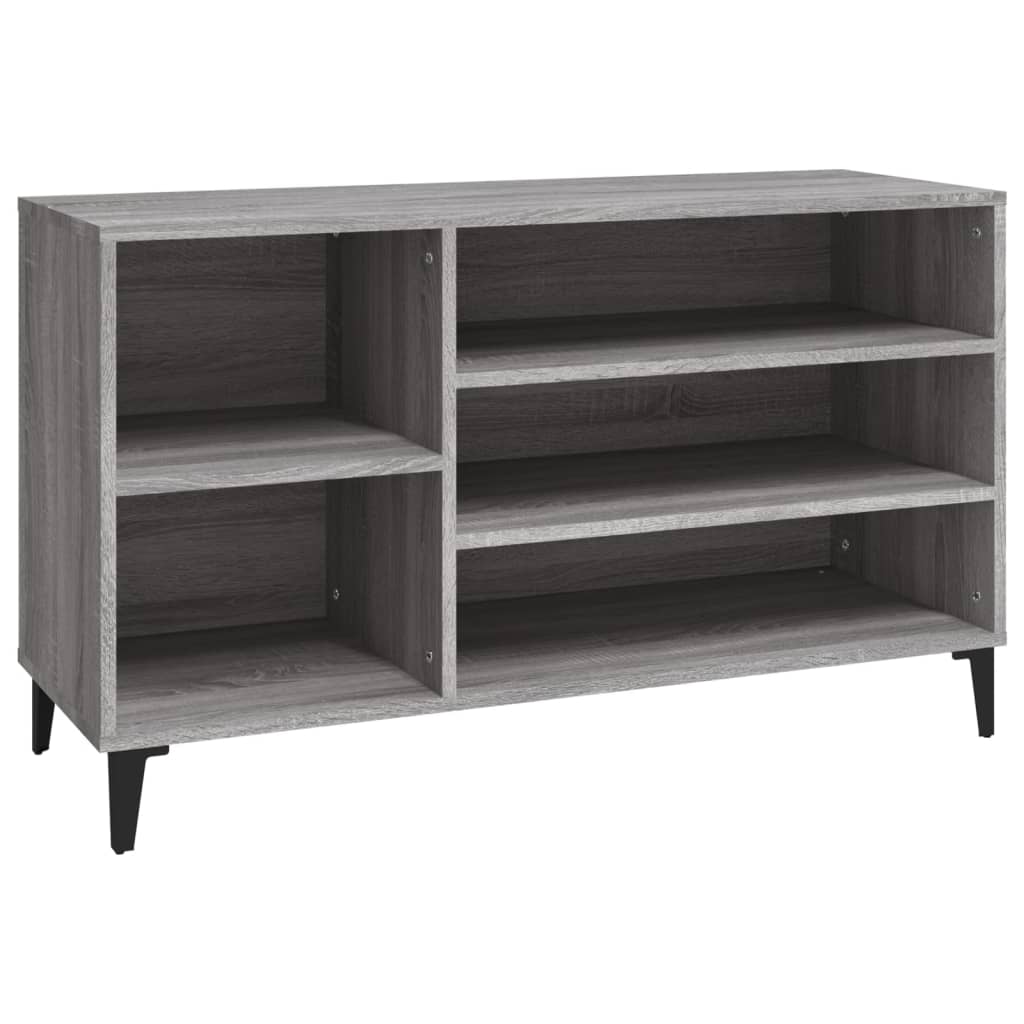 Étagère à chaussures gris Sonoma 102x36x60 cm en bois
