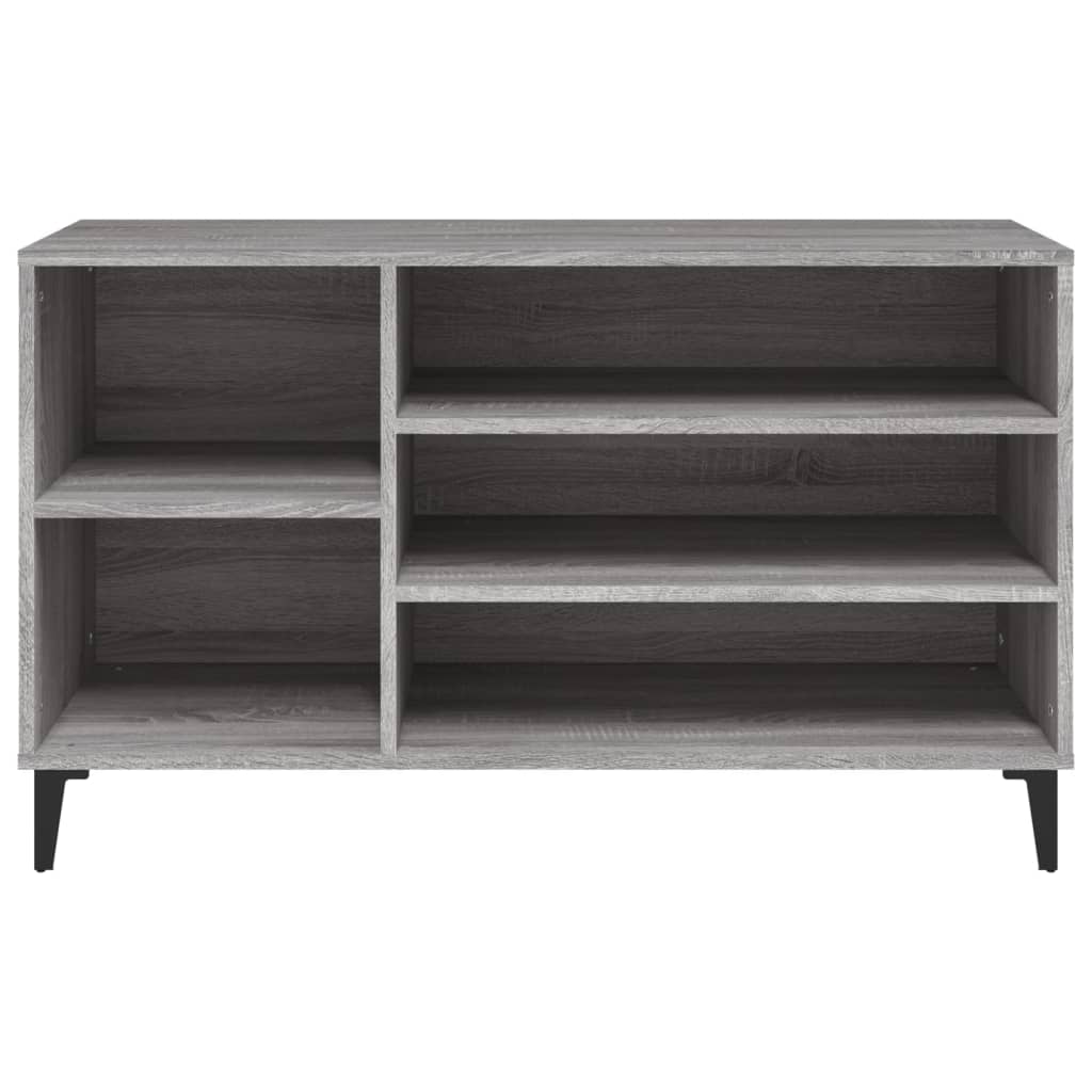 Étagère à chaussures gris Sonoma 102x36x60 cm en bois