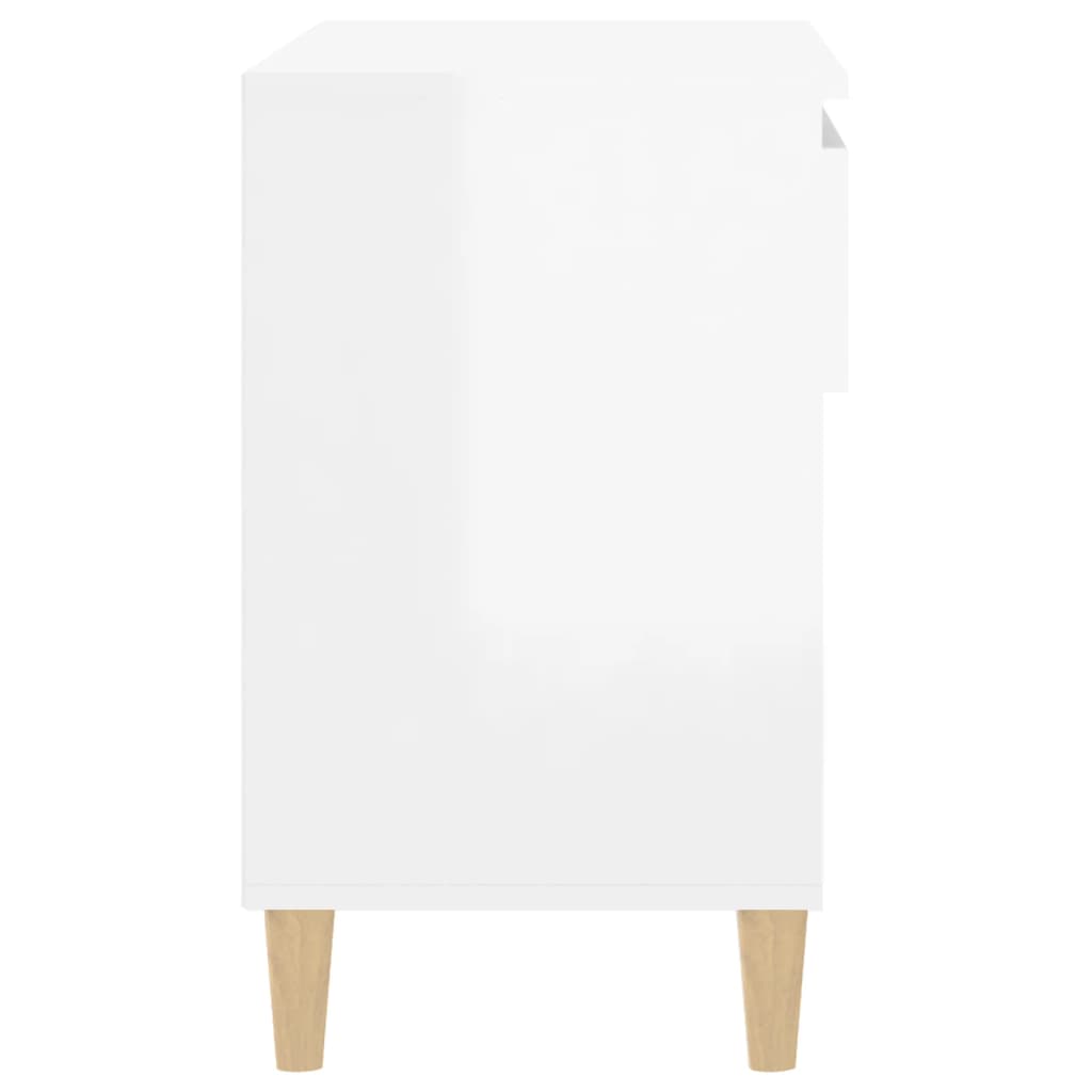 Shoe rack high-gloss white 70x36x60 cm made of wood