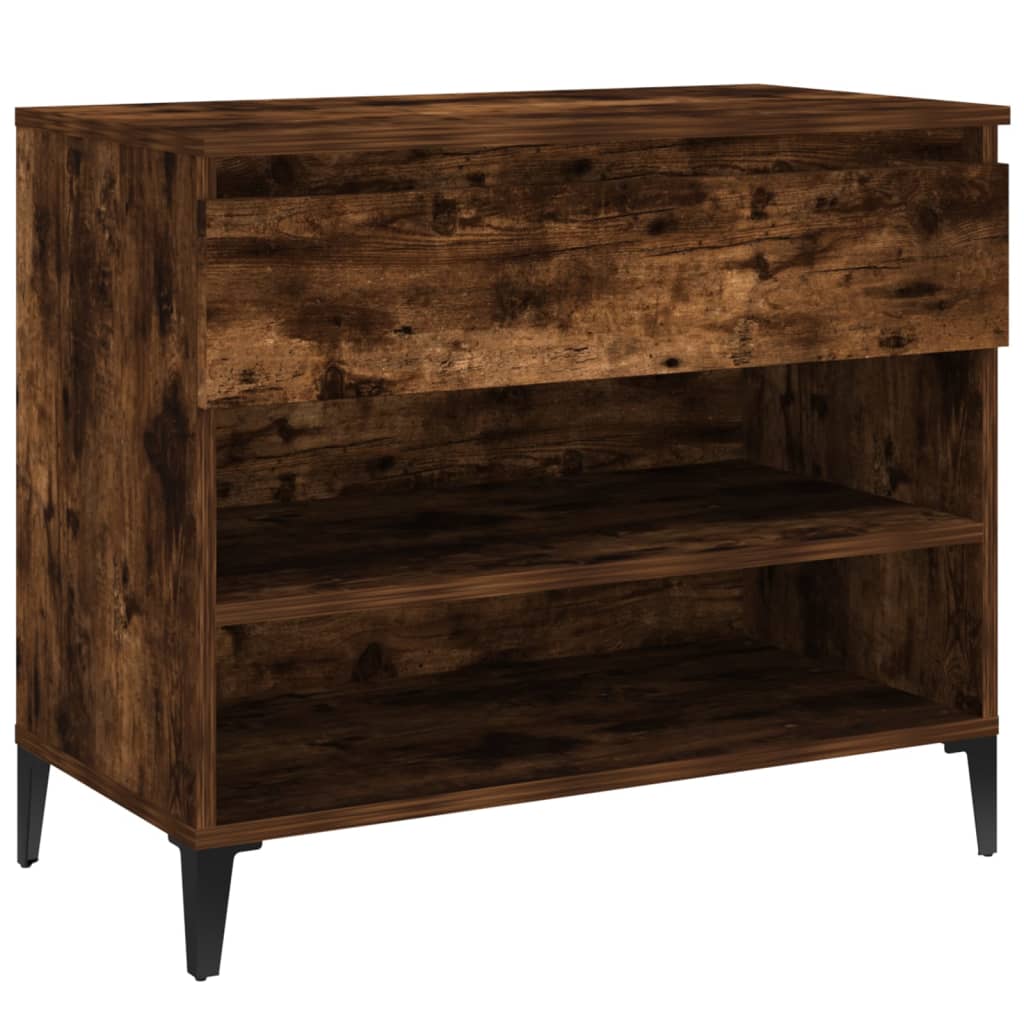 Shoe rack smoked oak 70x36x60 cm made of wood