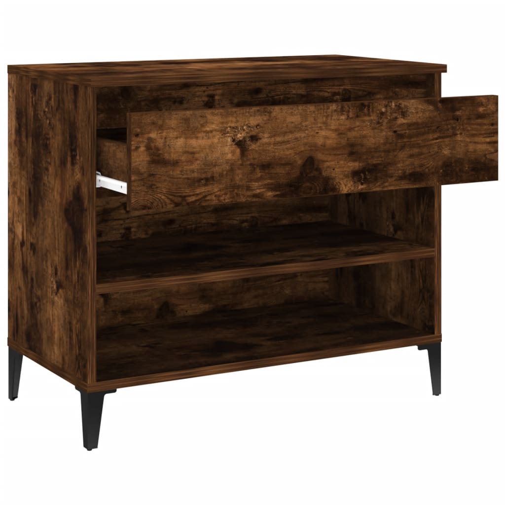 Shoe rack smoked oak 70x36x60 cm made of wood
