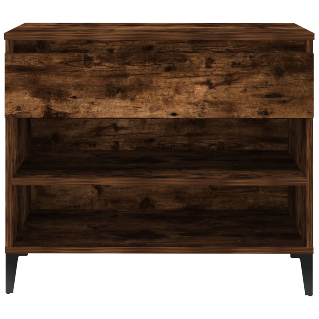 Shoe rack smoked oak 70x36x60 cm made of wood