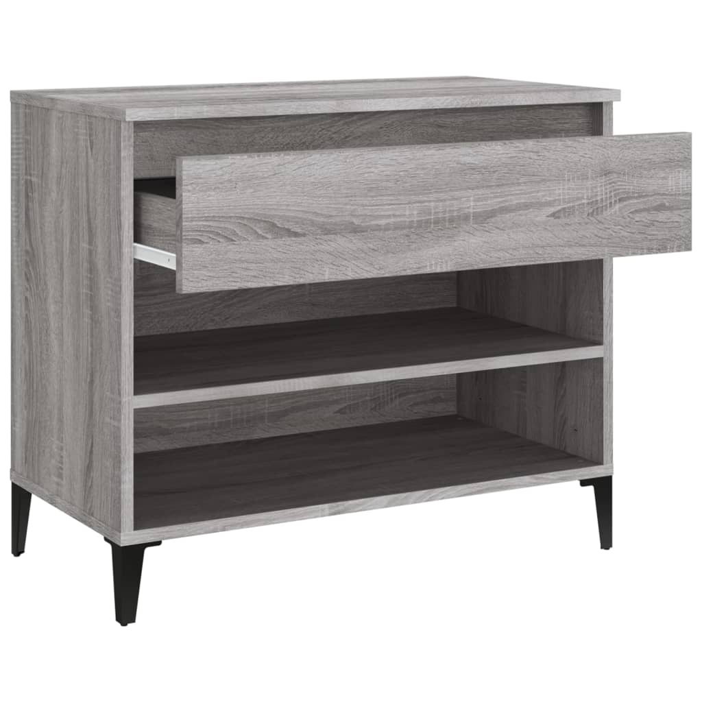 Étagère à chaussures gris Sonoma 70x36x60 cm en bois