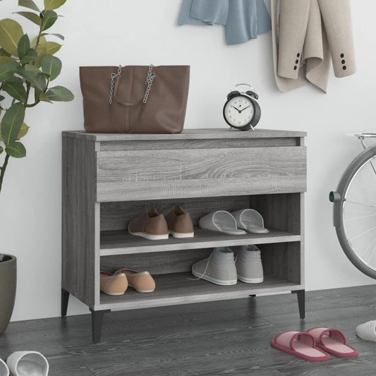 Étagère à chaussures gris Sonoma 70x36x60 cm en bois