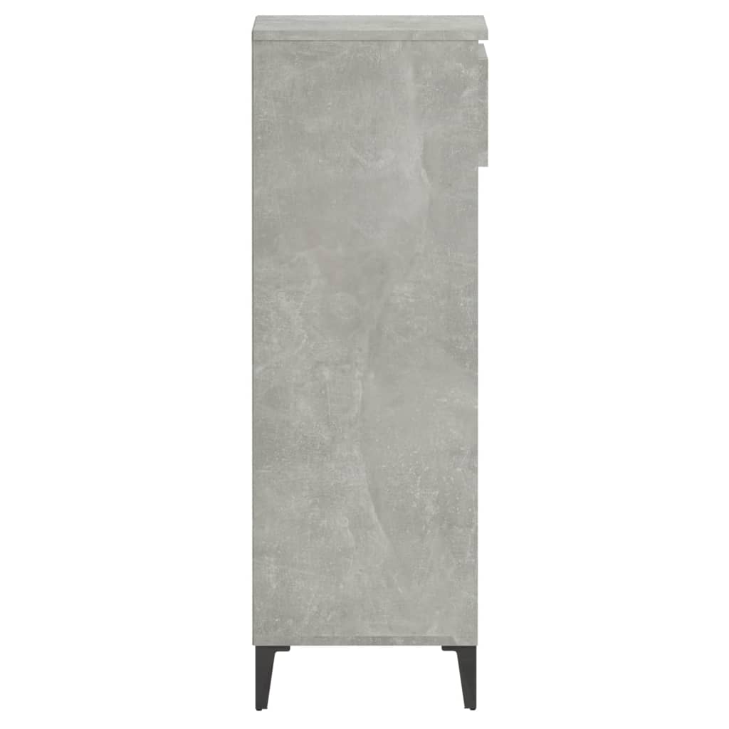 Shoe rack concrete gray 40x36x105 cm made of wood