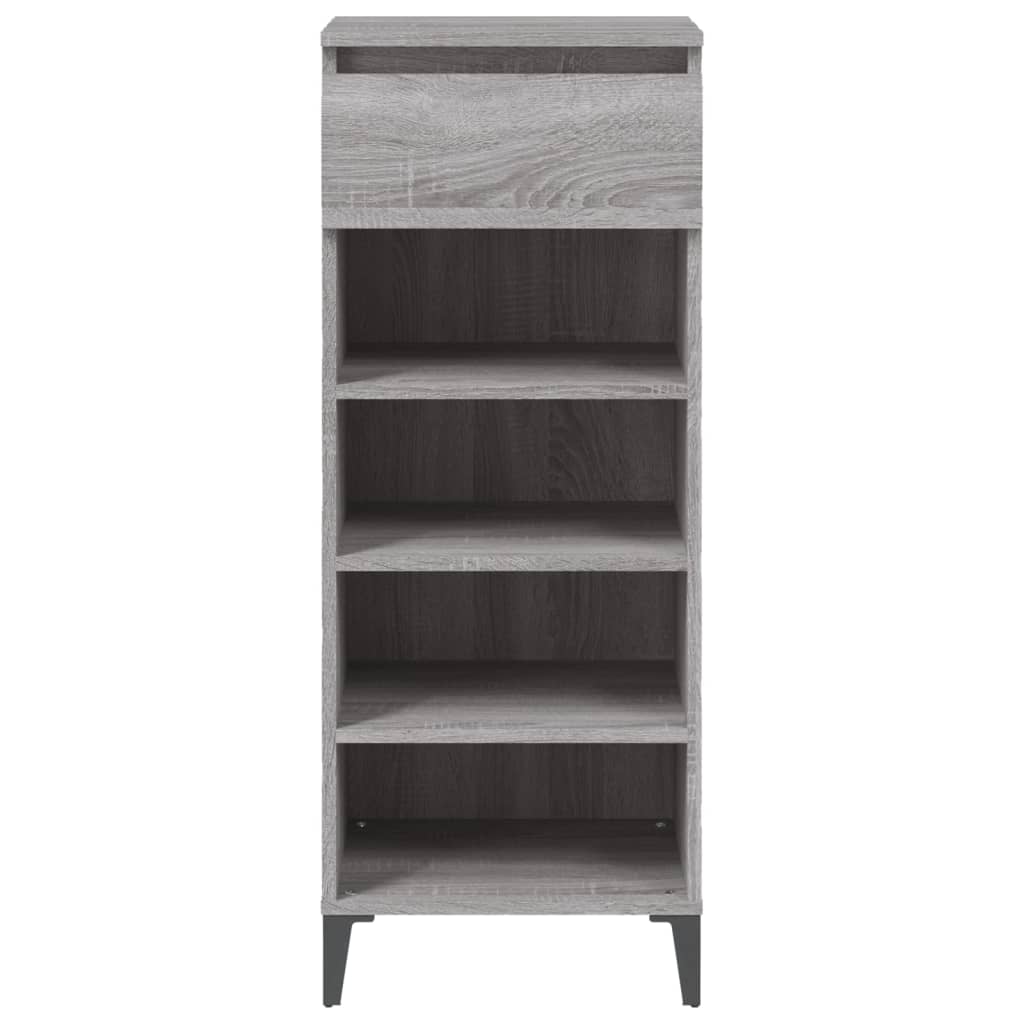 Étagère à chaussures gris Sonoma 40x36x105 cm en bois