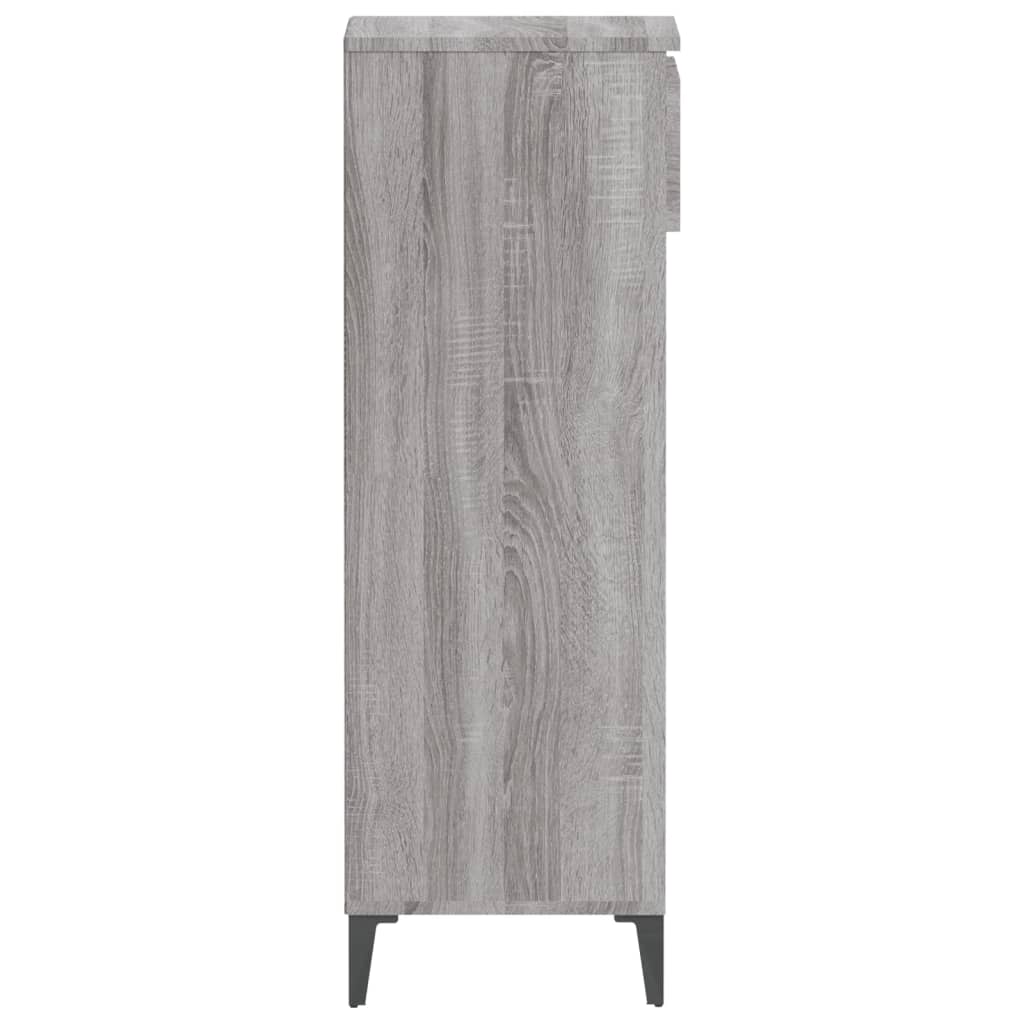 Étagère à chaussures gris Sonoma 40x36x105 cm en bois