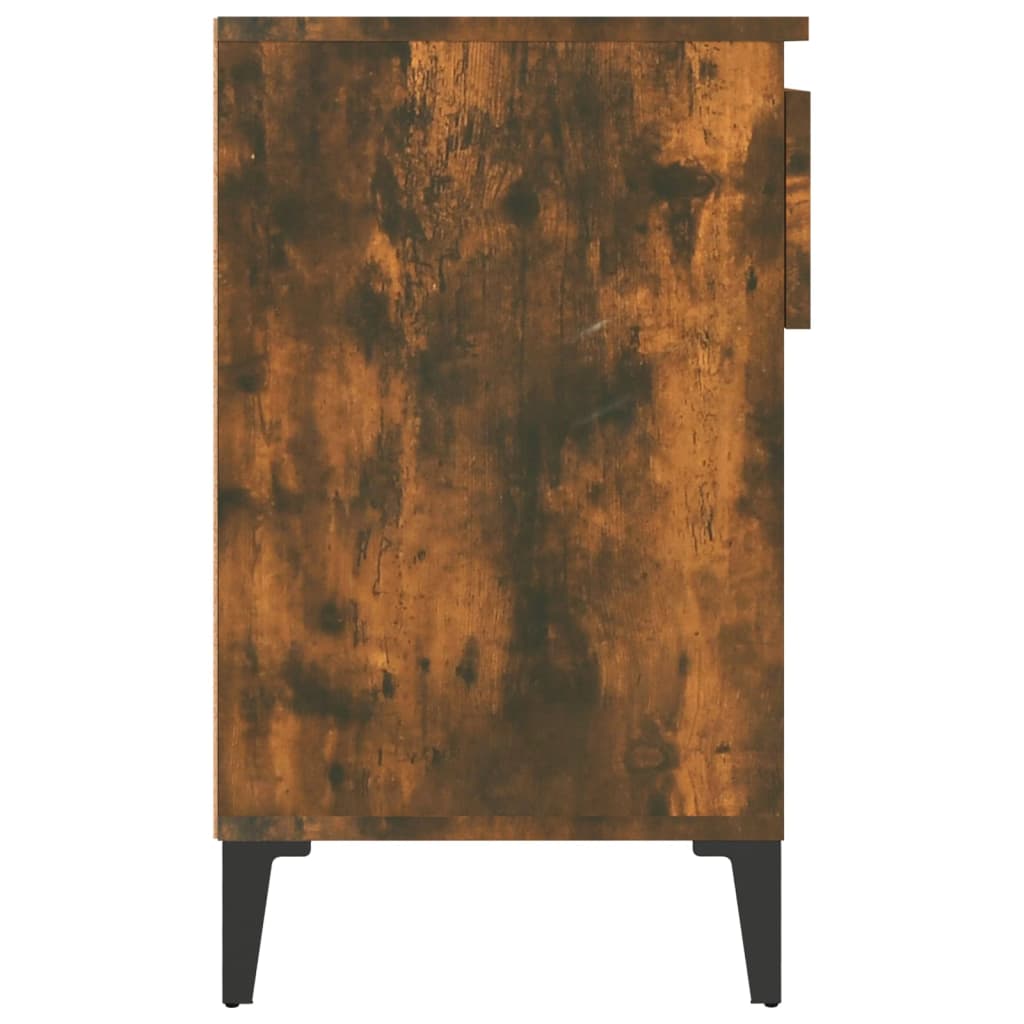 Shoe rack smoked oak 102x36x60 cm made of wood