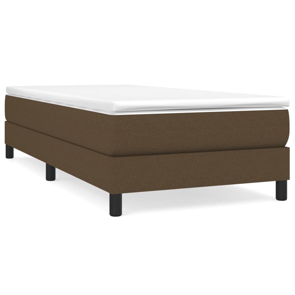 Bettgestell ohne Matratze Dunkelbraun 90x190 cm Stoff
